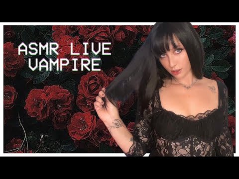 ASMR Vampire 🖤 (wooden spoon, spit painting, clothes scratching, whispers, nibbling)