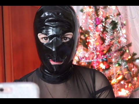 Асмр БДСМ латексная маска с  Алиэкспресс _ Asmr BDSM Latex Mask with Aliexpress