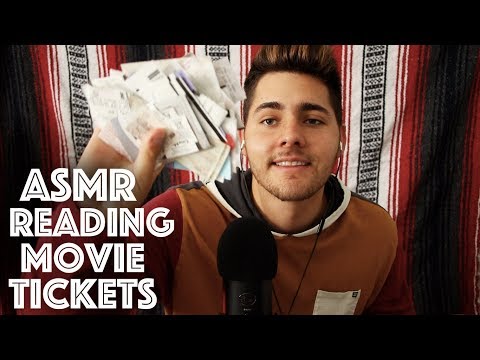 ASMR Reading My Movie Ticket Collection (1 Hour of Tingles)