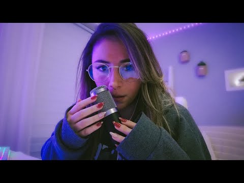 ASMR mouth sounds and deep crinkle sound (no talking)