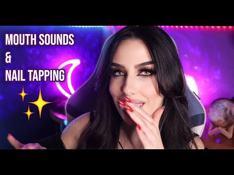 ASMR - Fast Mouth Sounds and Nail Tapping