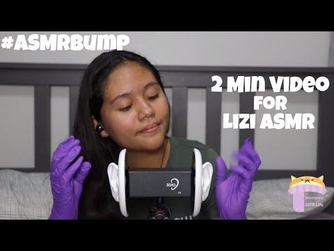 [ASMRBump] Lizi ASMR 2 minute video 😍Latex Gloves with 3 Dio