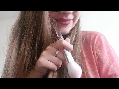 Face brushing, trigger words and whispering | ASMR