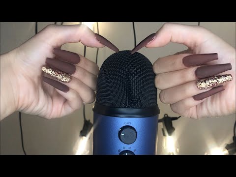 ASMR Relaxing Mic Scratching with Long Nails