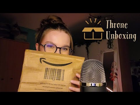 Experience Tingles - ASMR Throne Unboxing with Tapping and Crinkles 📦 (whispered)