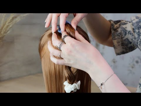 ASMR Hair Play | Brushing | Scalp Scratching | Head Massage | Dandruff Removal | Water Spray | Snap