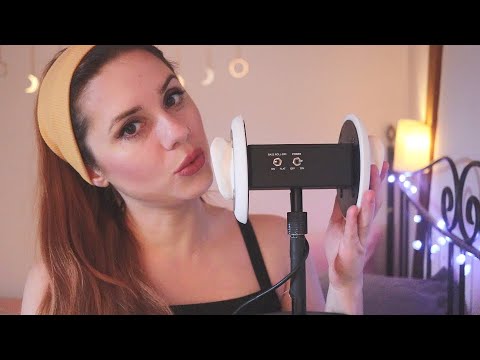ASMR DEEP EAR ATTENTION (KISSES, CLOSE UP WHISERPING, MOUTH SOUNDS)