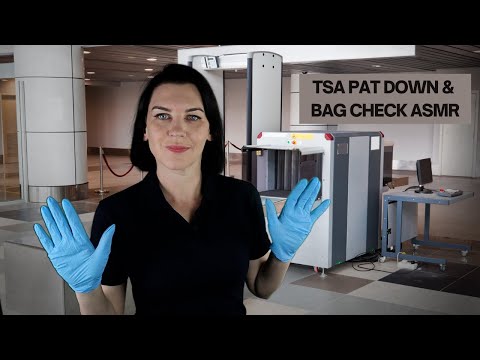 TSA Pat Down & Bag Check ASMR (relaxing airport security roleplay)