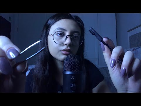 KAŞLARINI ALIYORUM & BAKIM YAPIYORUM | TÜRKÇE ASMR 💗