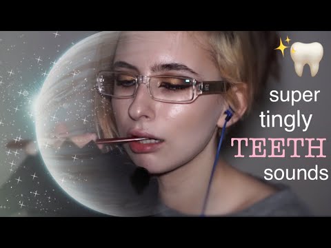 ASMR - Close-up TEETH SOUNDS | Tapping, chomping, clicking + more