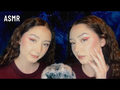 TWIN ASMR LAYERED TINGLES *Plucking, Hand Sounds, Tapping*