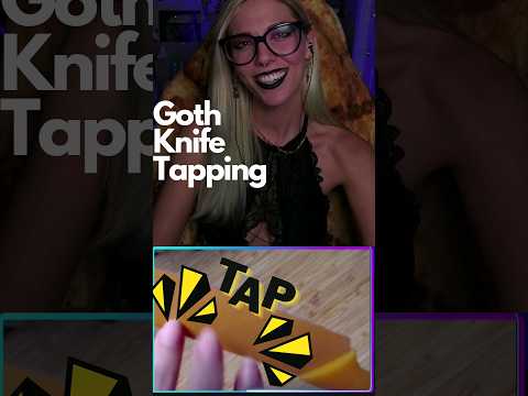 Goth Knife Tapping #asmr #relaxing #twitch #asmrsounds #tingles #youtubeshorts #relaxation #shorts