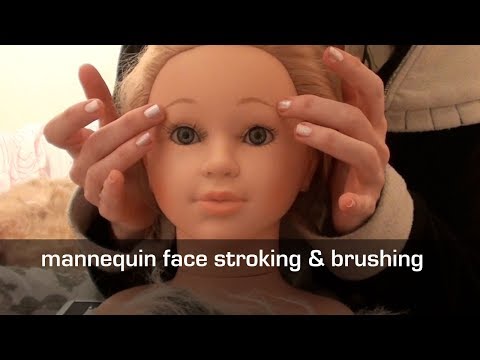 relaxing asmr mannequin face tracing/brushing tinglesssss
