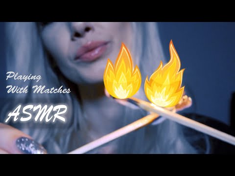∼ ASMR ∼ Lighting Playing With Matches, Crackling Fire Sound 🔥😊