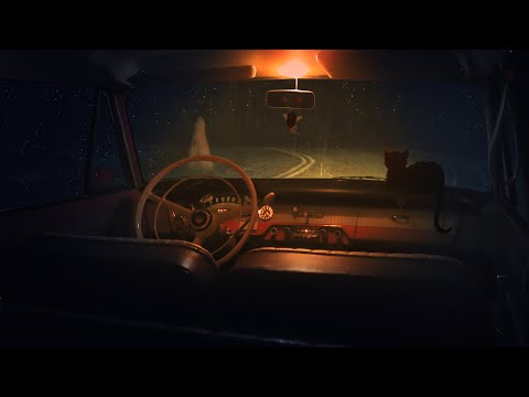 You pulled over on a creepy road | ASMR Ambience | Rain on Car Sounds