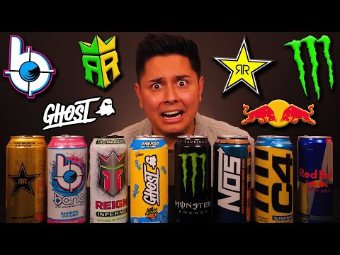 ASMR on EVERY ENERGY DRINK I Could find | HYPER Tingles