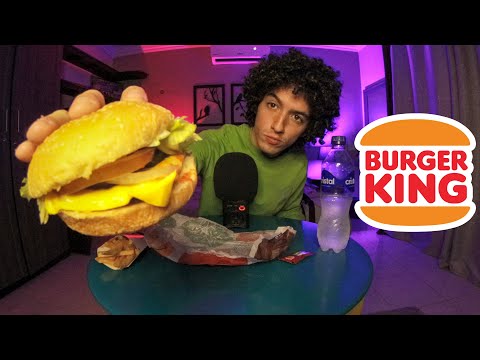 ASMR Eating a Whopper Jr. - Burger King Mukbang 🍔🍟