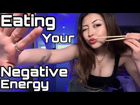 ASMR fast and aggressive eating your negative energy👄✨ (mouth sounds) with ring sounds💤