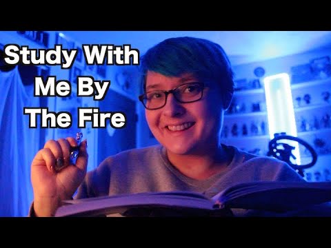 Study With Me By The Fire 📚 [ASMR] Role Play Month