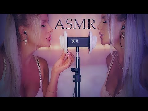 ASMR ❤ Gentle Binaural Ear Attention(Inaudible Whispering, Soft Fluffy Mic, Ear Massage, Breathing)
