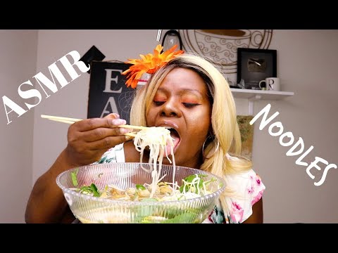 Soupy Noodles ASMR (Eating Sound) With Veggies | Quiet Place