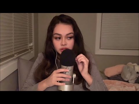ASMR mouth sounds and mic scratching