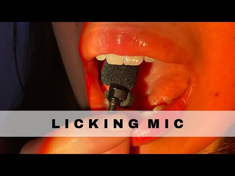 ASMR Licking the tiniest mic I’ve ever seen!! | mouth sounds (no talking)