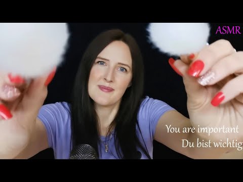 ASMR Tingly German Lesson: Positive Affirmations in English & German while Brushing your Face