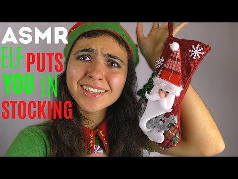 ASMR || santa's overworked elf puts you in a stocking (chaotic)