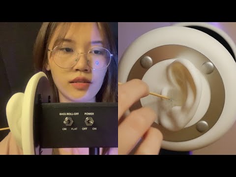 ASMR Fast & Intense Fluffy Ear Cleaning (repeat with black screen)