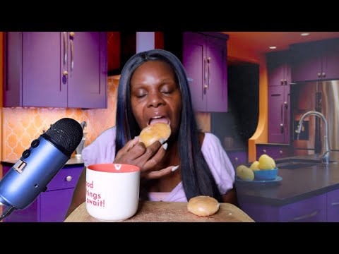 JUST WANTED RASPBERRY FILLED DONUTS ASMR EATING SOUNDS