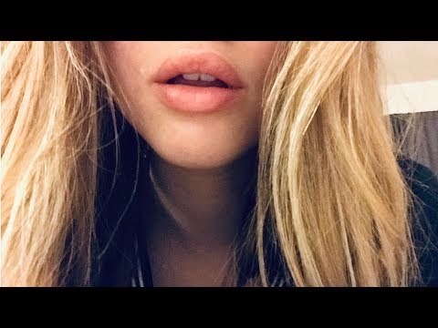 asmr up close whispering and mouth sounds | Lemme whisper about stuff