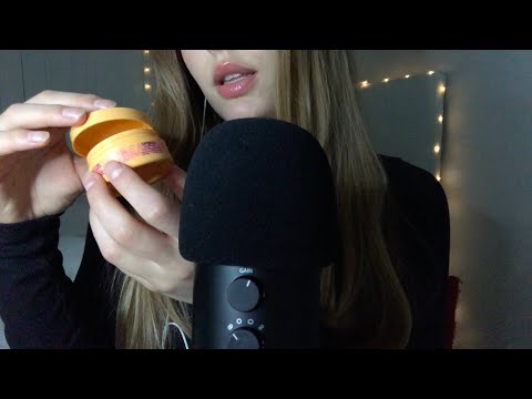ASMR kisses, cap/lid sounds, popping m0uth sounds, & water bottle sticky tapping | Beekay's CV