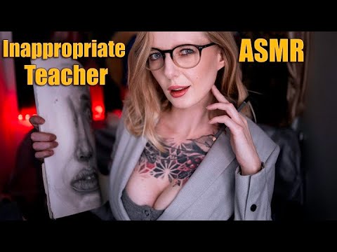 ASMR Flirty Teacher Keeps You After Class / Roleplay / Drawing
