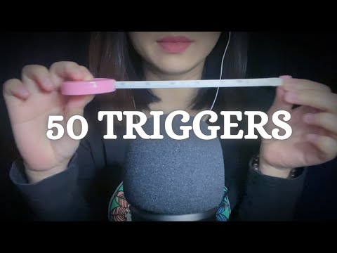 ASMR 50 Triggers in 5 minutes , 50 トリガー