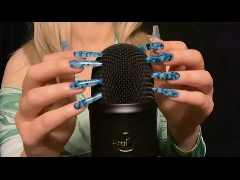ASMR | Fast & Aggressive Mic Scratching ~ Brushing and Nail Tapping 💅🏻