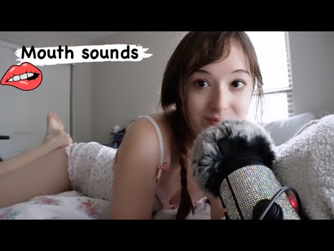 ASMR Lay down with me💦(personal attention) Mouth sounds + kisses