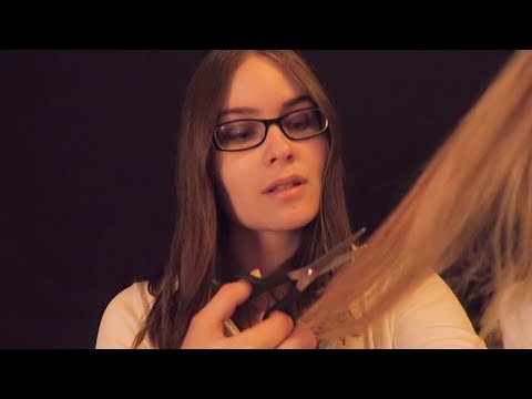ASMR Relaxing Haircut Roleplay | Real Hair Brushing, Spray, Scissors