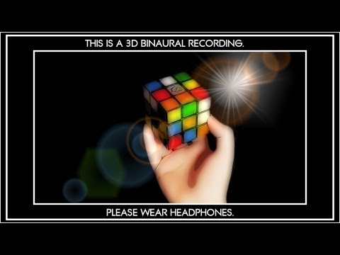 104. 3D Rubik's Cube (3D Binaural - Wear Headphones) - SOUNDsculptures (ASMR)