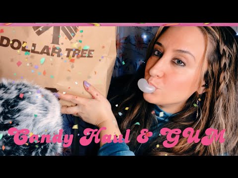 It’s Raining CANDY 🍬 🍭 ASMR Candy Haul & GUM Chewing with TINGLY Small Bubblegum PoPs