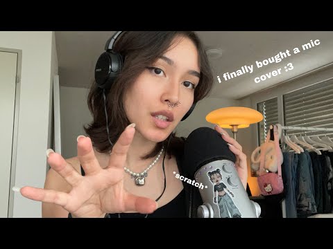 ASMR ☆ TRIGGERS WITH MIC COVER (mic pumping, swirling, scratching,…)