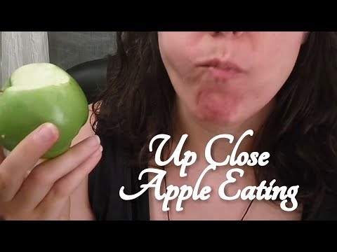 ASMR Up Close Apple Eating - No Talking