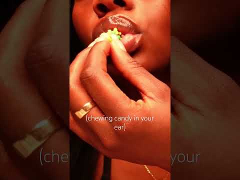 ASMR | Chewing Candy in Your Ear 👂🏾 #asmrshorts  #asmrchewingsounds #asmrcandy #blackgirlasmr