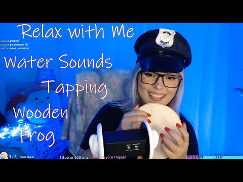 Police Cosplay 21/08/20 💖ASMR💖 ENG PT ✿Tapping, Wooden Frogs, Water Sounds