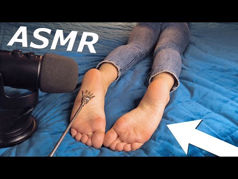 ASMR Feet Scratching & Tickling | Skeleton Hand Foot Triggers