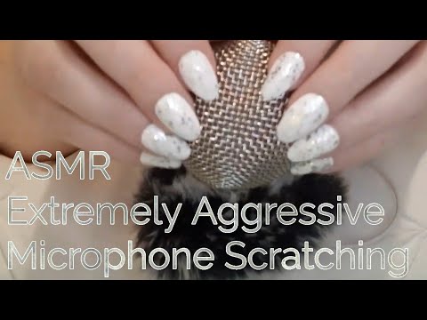ASMR Extremely Aggressive Microphone Scratching(No Talking)