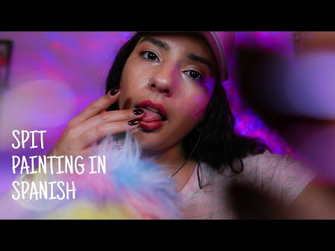 ASMR EN ESPAÑOL -  SPIT PAINTING Y ATENCIÓN PERSONAL