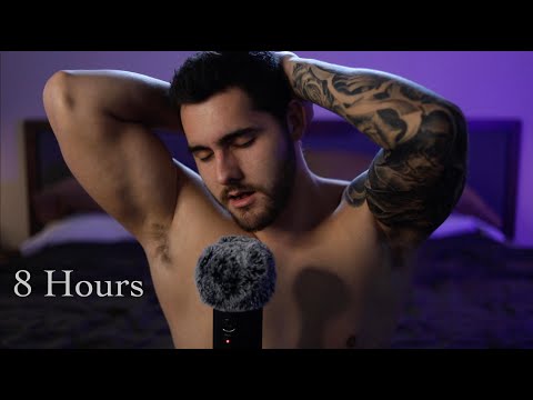 ASMR Giving You Intense Tingles ALL NIGHT - 8 Hours - Male Breathing, Mouth Triggers, Beard Scratch
