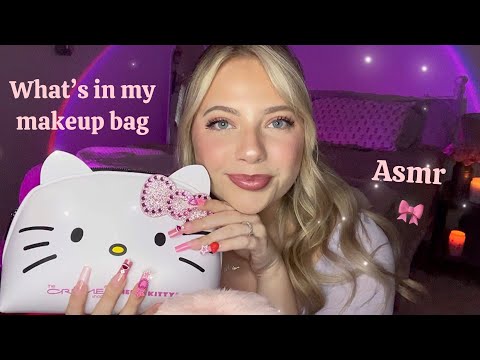 Asmr What’s In My Makeup Bag 💕 Tapping, Scratching on My Everyday Makeup :)