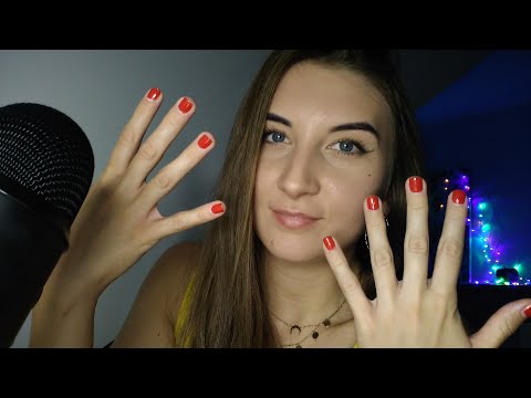 ASMR | RED NAILS TAPPING with short nails